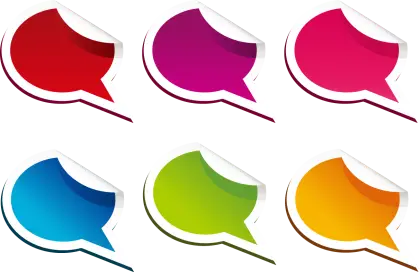 Colorful Speech Bubbles Stickers