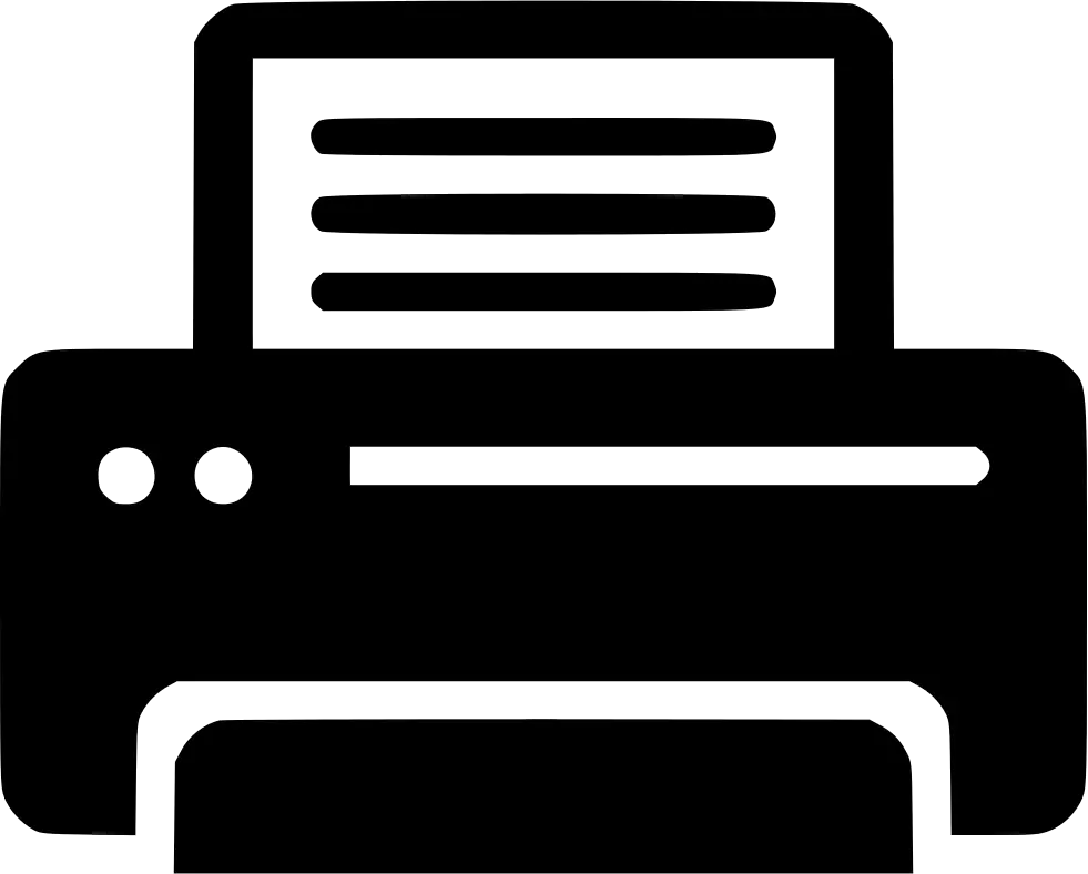 Black Printer Icon Illustration