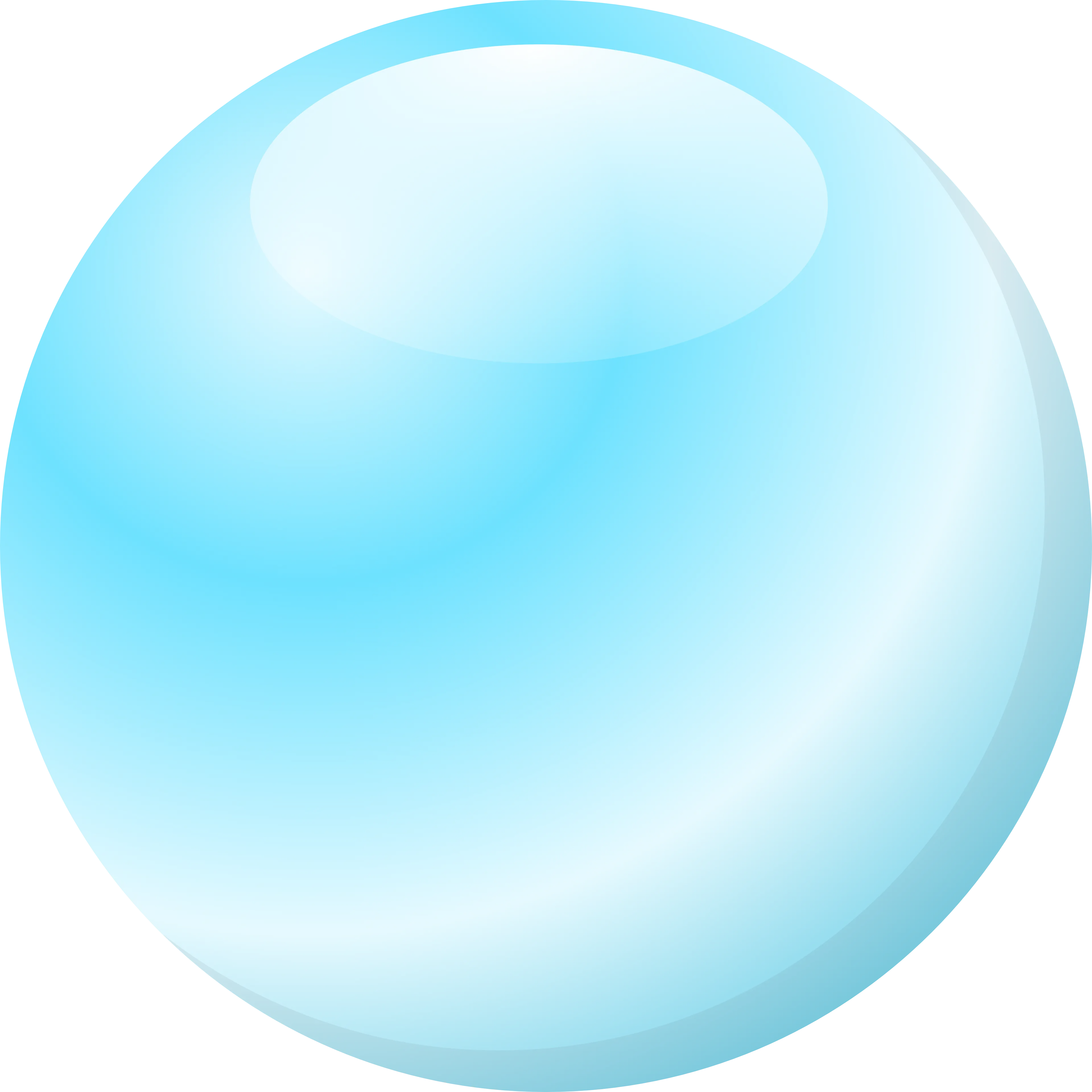 Blue Transparent Bubble