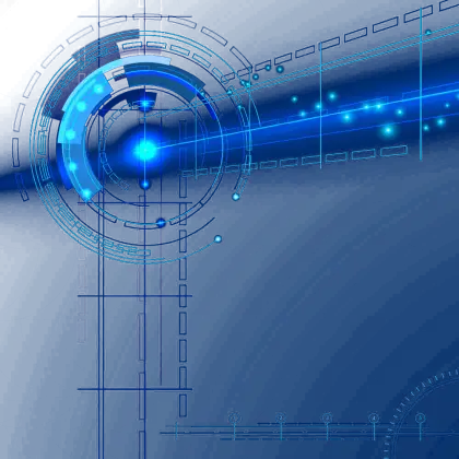 Blue Tech Design with Digital Elements