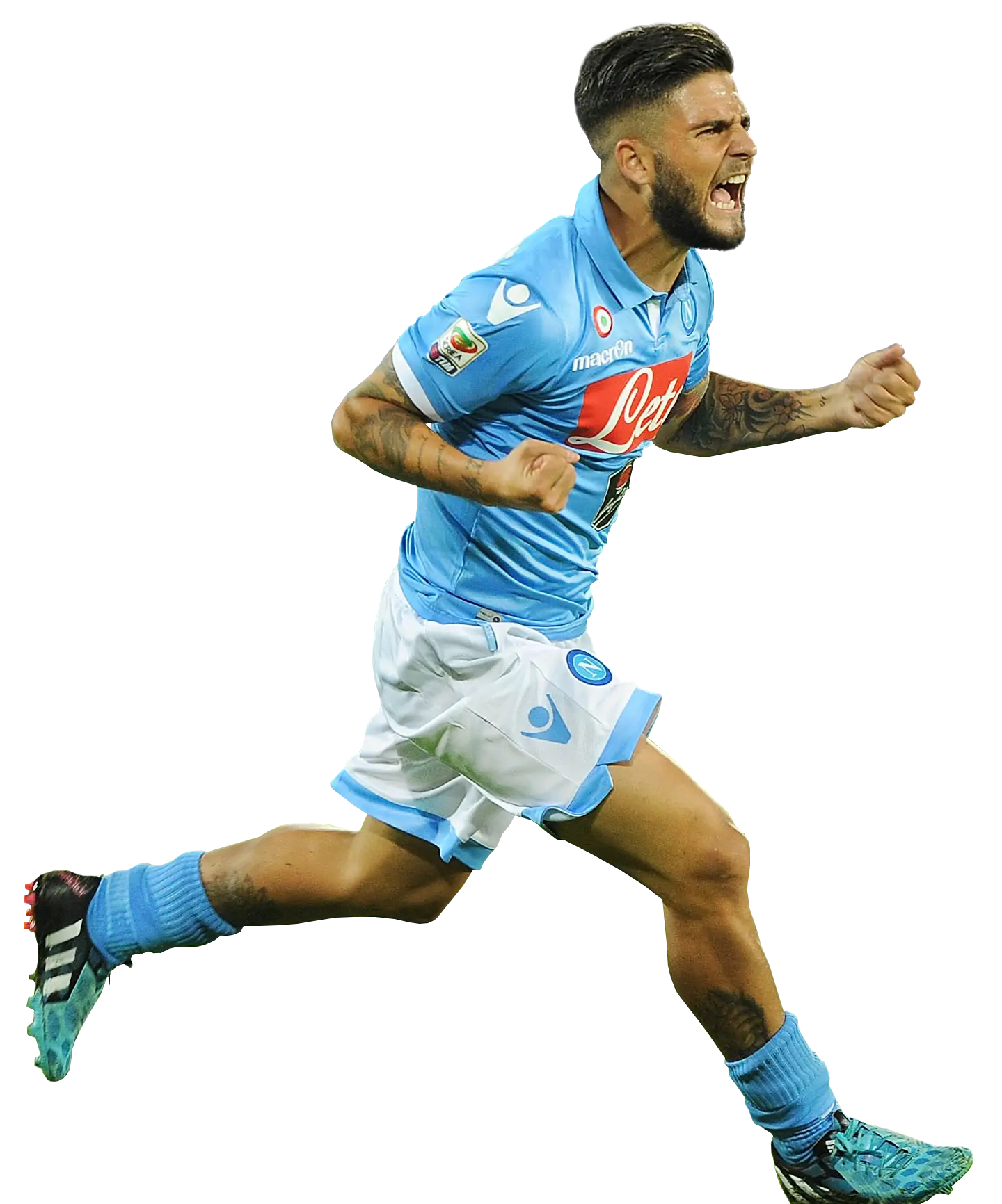 Soccer Player in Blue Jersey Running