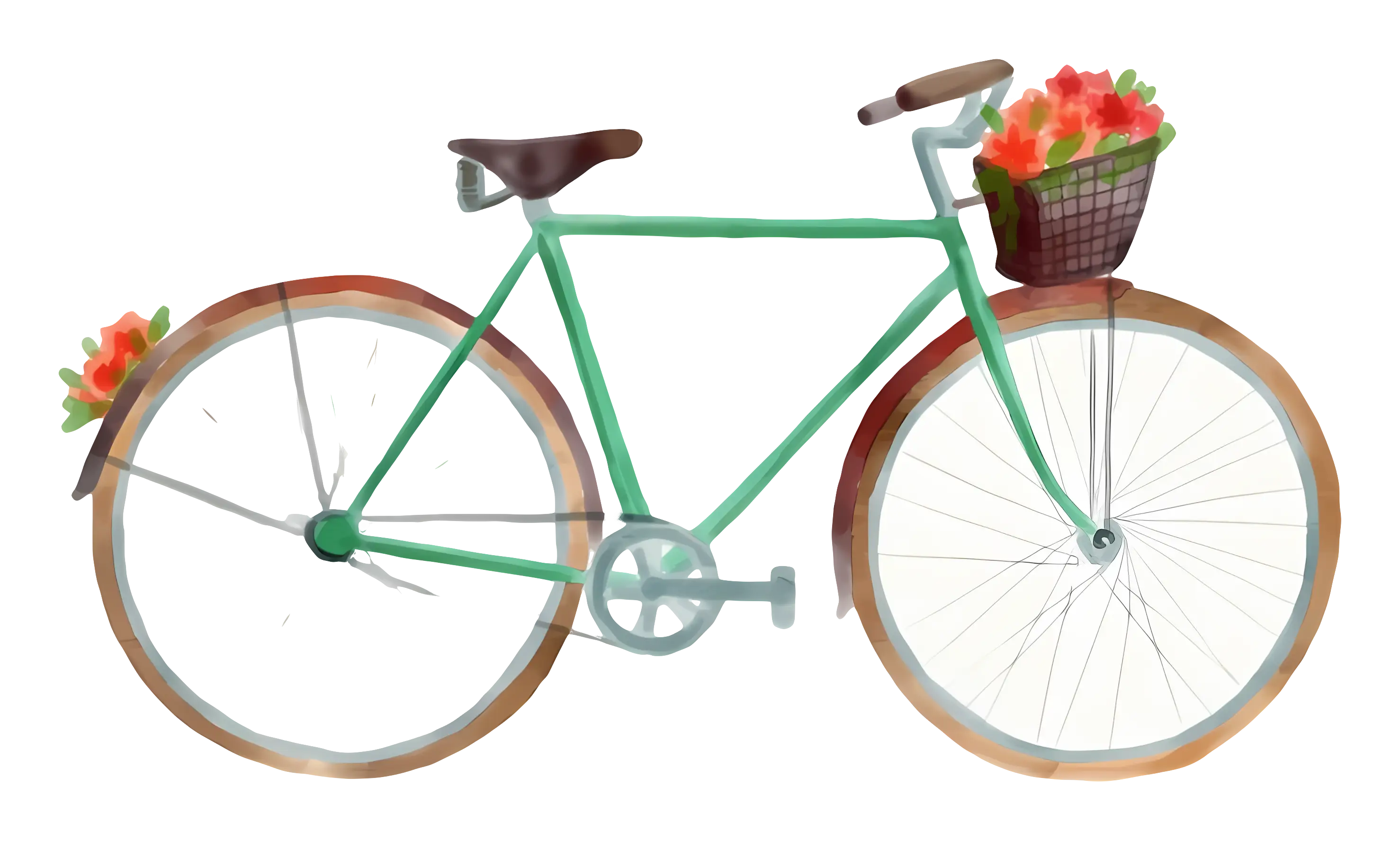 Vintage Bicycle with Flower Basket