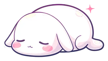 Cute Sleeping Bunny Cartoon Illustration