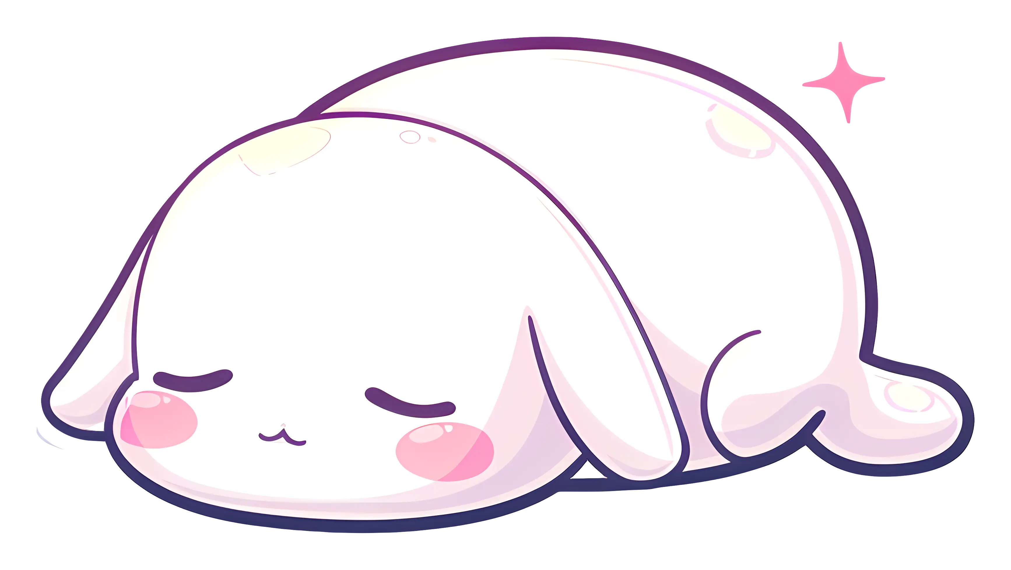 Cute Sleeping Bunny Cartoon Illustration