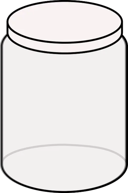 Transparent Glass Jar for Storage