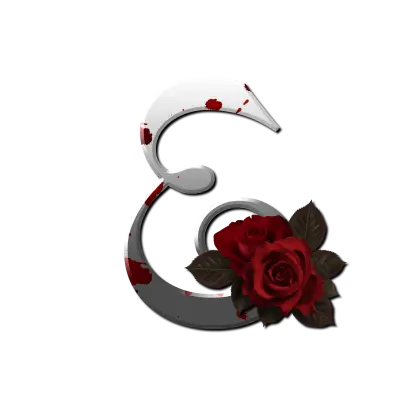 Ampersand with Red Rose