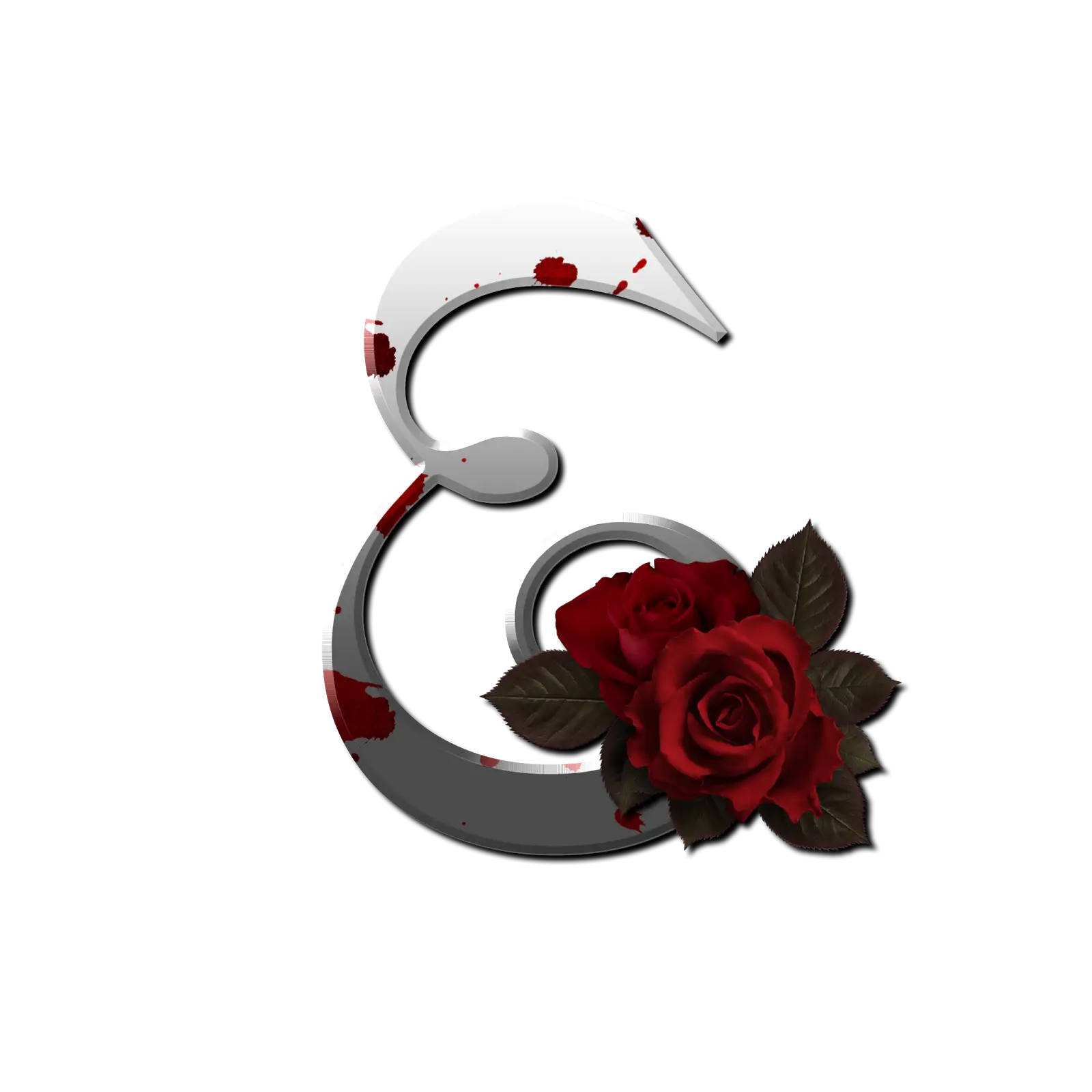 Ampersand with Red Rose
