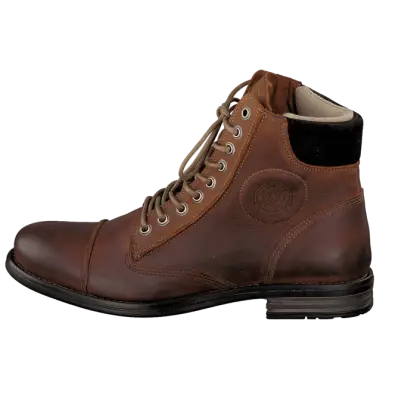 Stylish Brown Leather Boot with Lace-Up Design