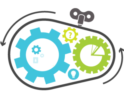 Colorful Gears and Mechanism Illustration
