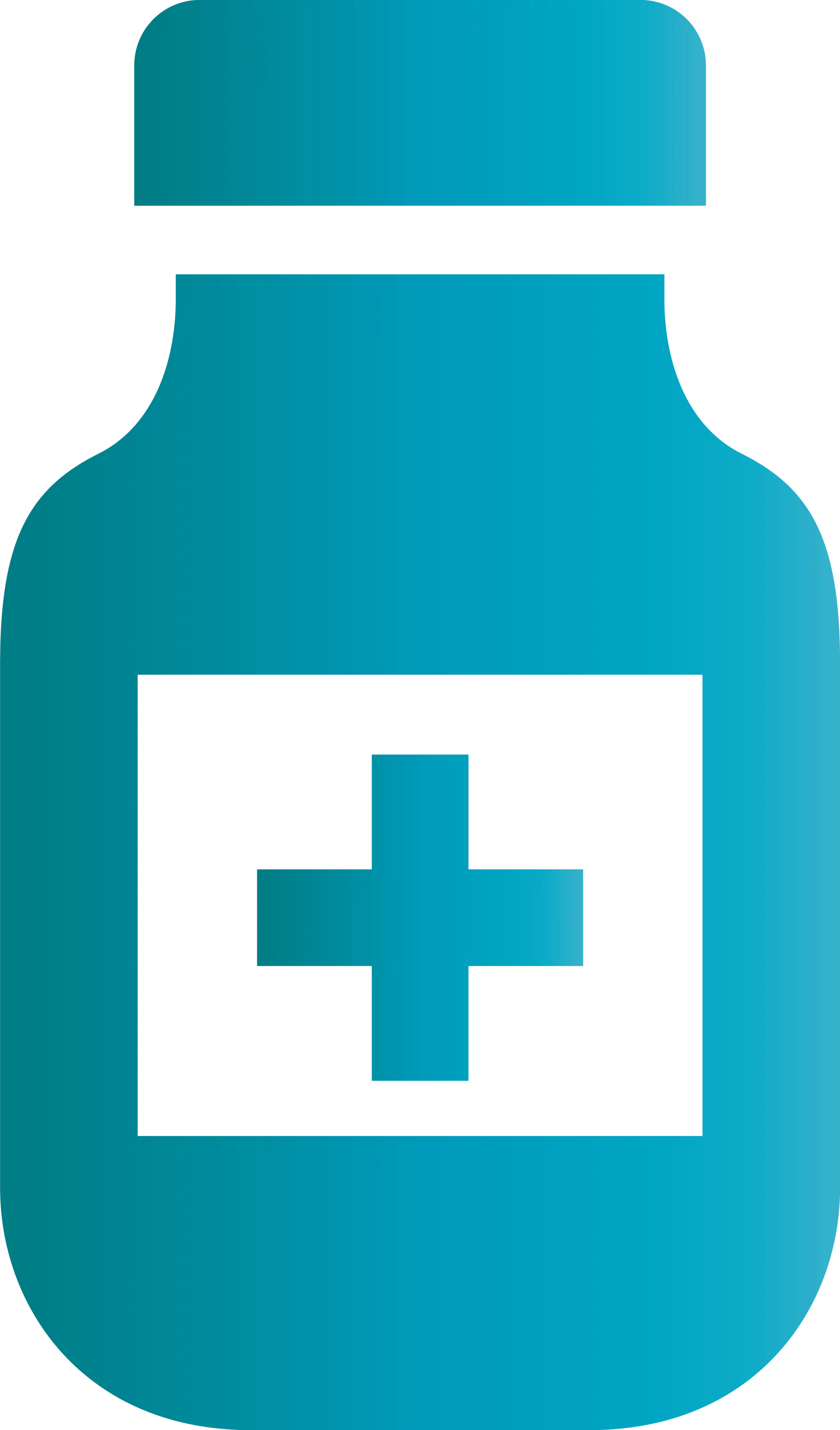 Blue Medical Bottle Icon