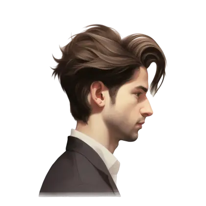 Profile of Man with Brown Hair