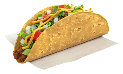 Taco Filled With Vegetables and Cheese