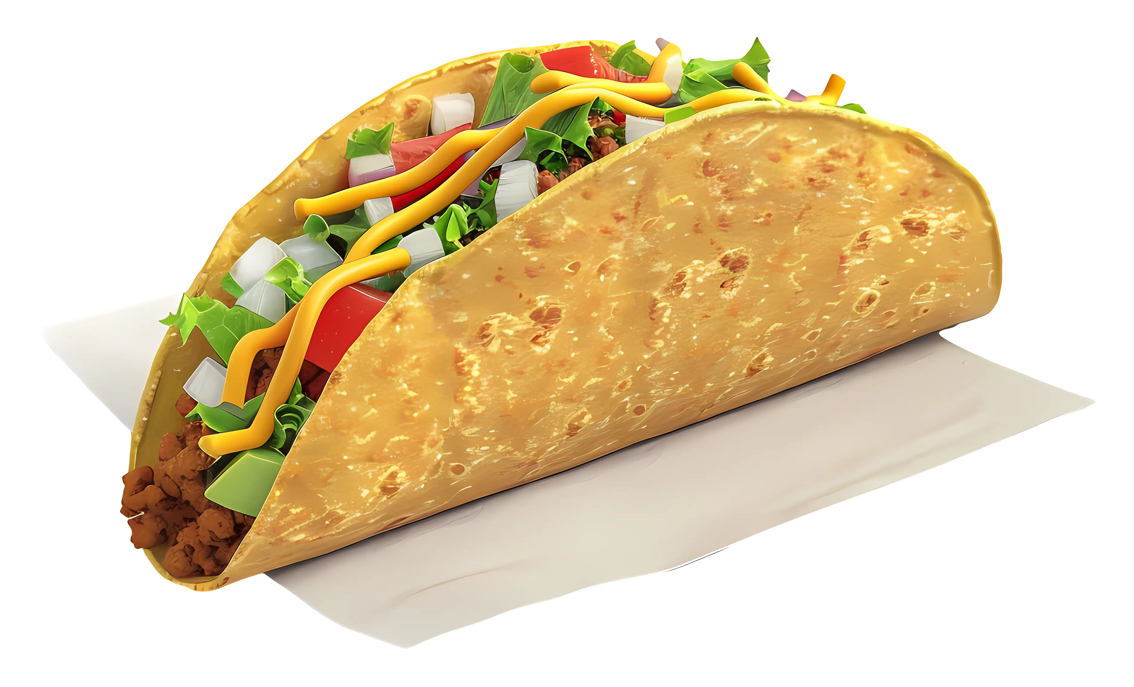 Taco Filled With Vegetables and Cheese