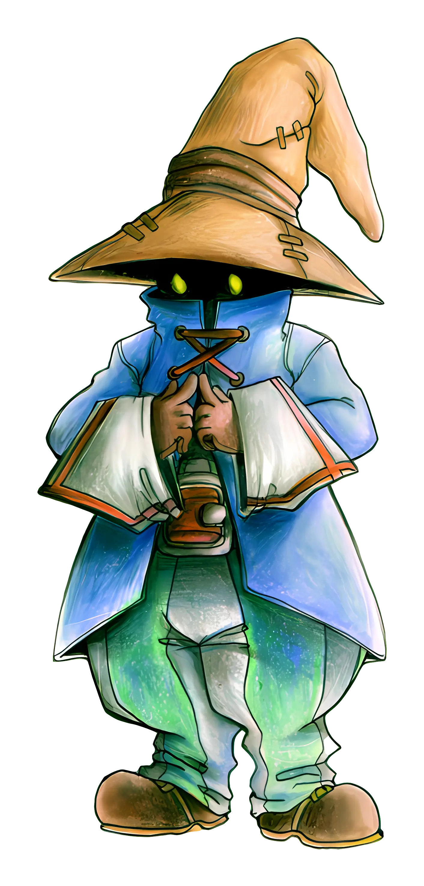 Black Mage Character in Fantasy Attire
