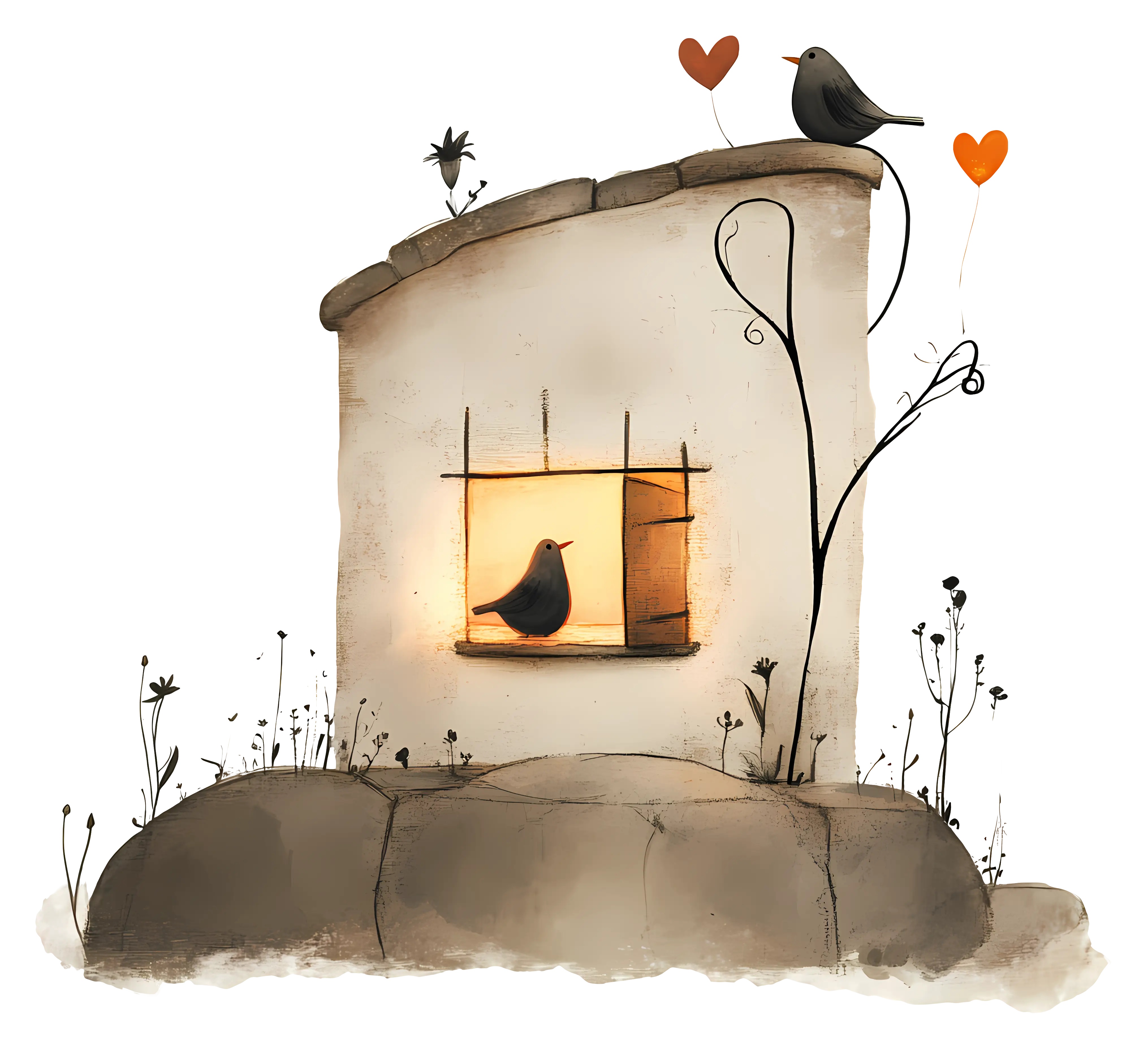 Small Cute Doodle House