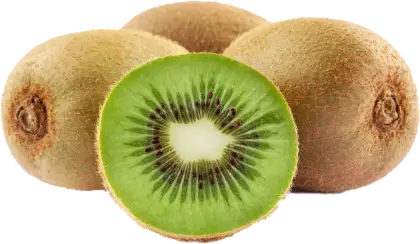 Fresh Kiwi Fruit with Slice Display
