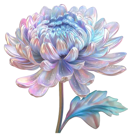 Iridescent Flower with Shimmering Petals