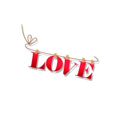 Hanging Love Sign for Valentine&#039;s Day