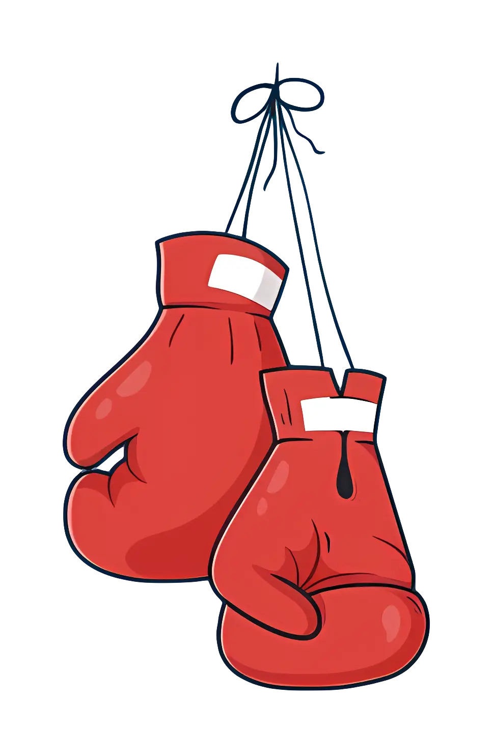 Red Hanging Boxing Gloves for Fighting and Training
