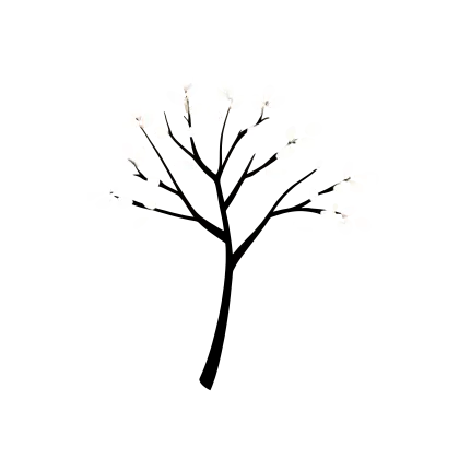 Minimalist Black Tree Illustration Design