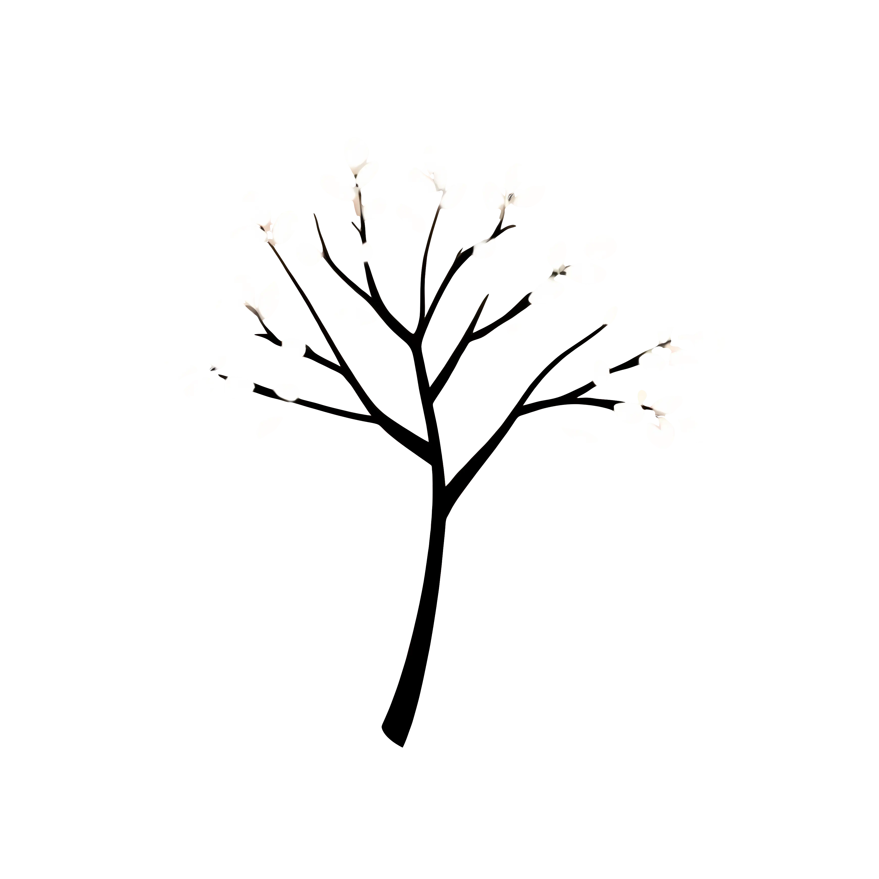 Minimalist Black Tree Illustration Design