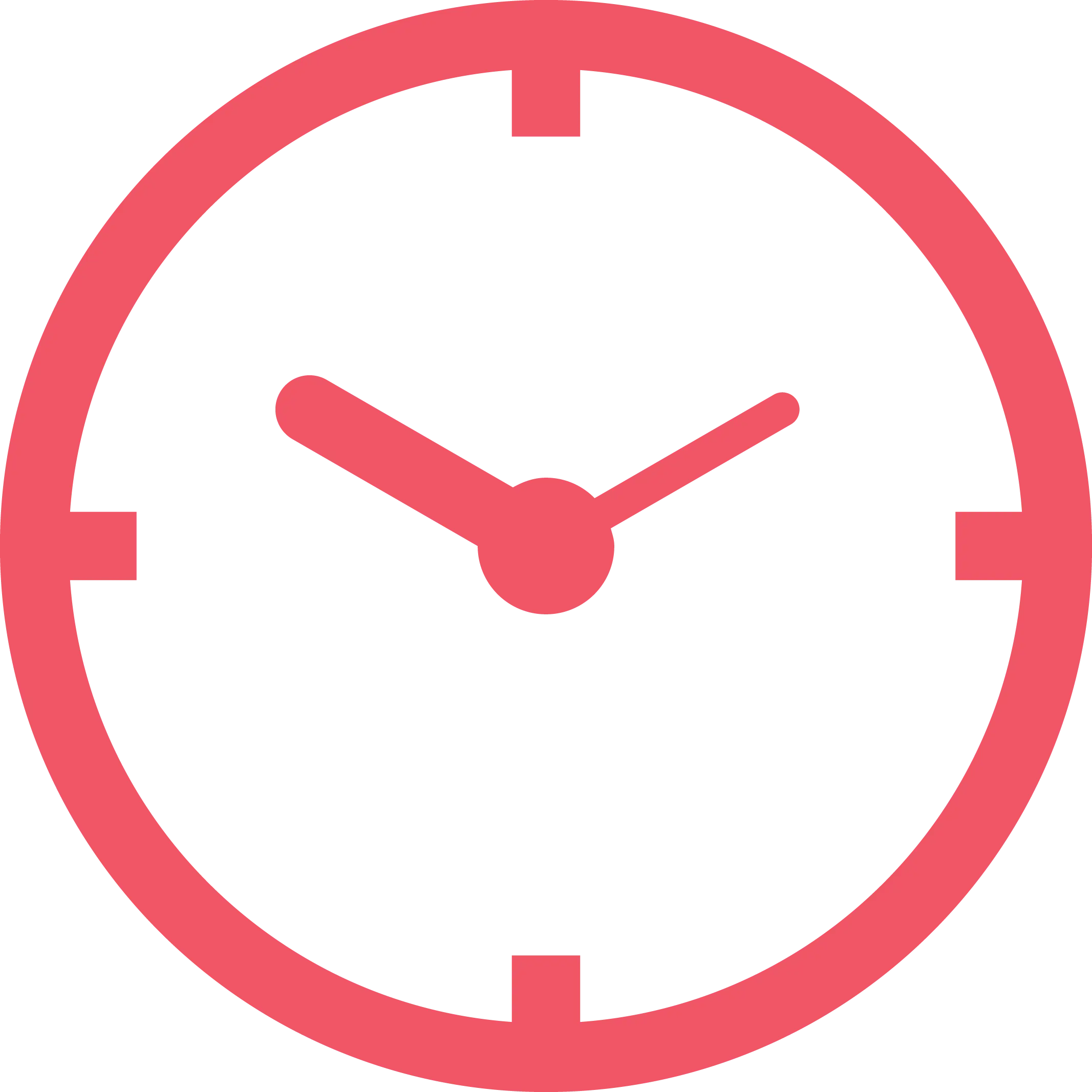 Red Clock Icon for Time Representation