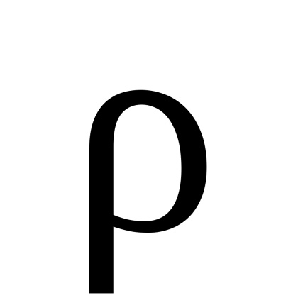 Greek Letter Rho Symbol for Mathematical Notation