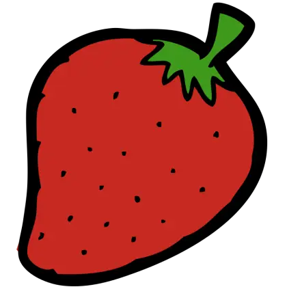 Red Strawberry Icon for Fruit Illustration