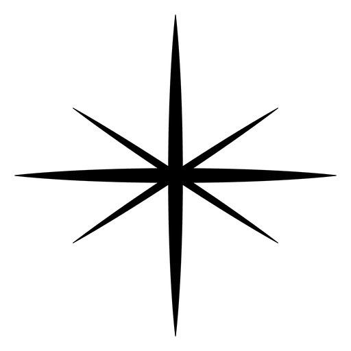 Eight-Pointed Star Silhouette Design