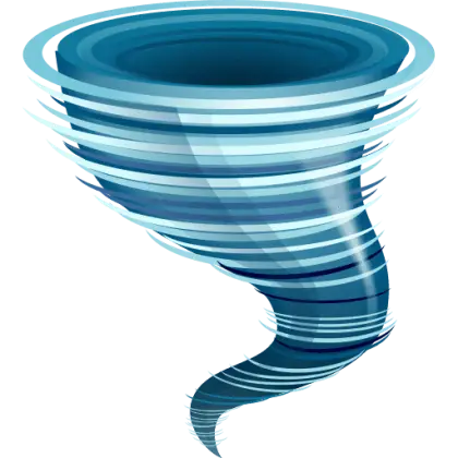Blue Tornado Whirlwind Illustration