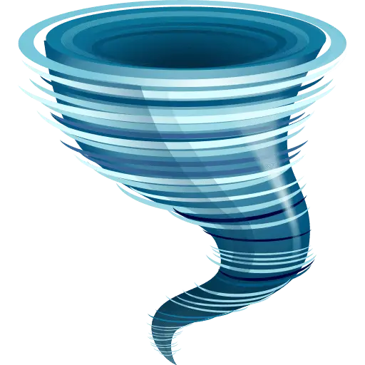 Blue Tornado Whirlwind Illustration