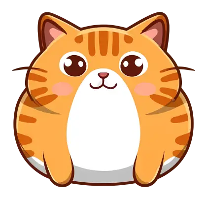 Cute Orange Cartoon Cat