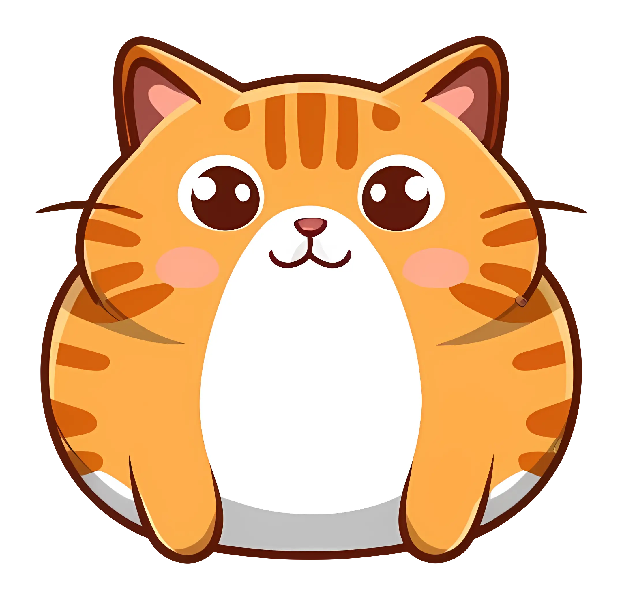 Cute Orange Cartoon Cat