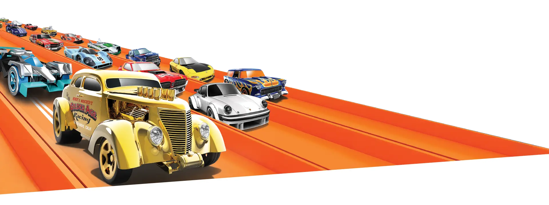 Hot Wheels Toy Cars on Track