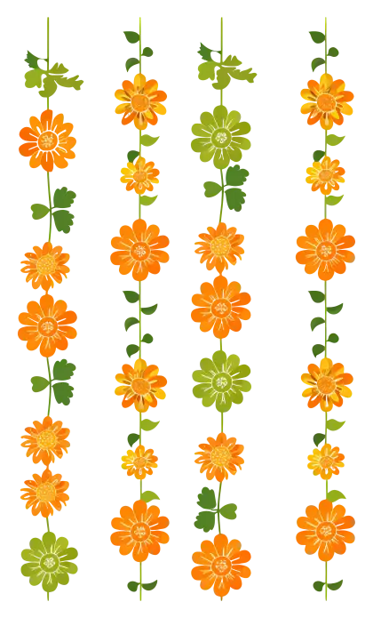 Orange and Green Flower Garlands
