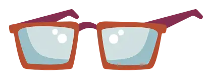 Stylish Red and Violet Eyeglasses