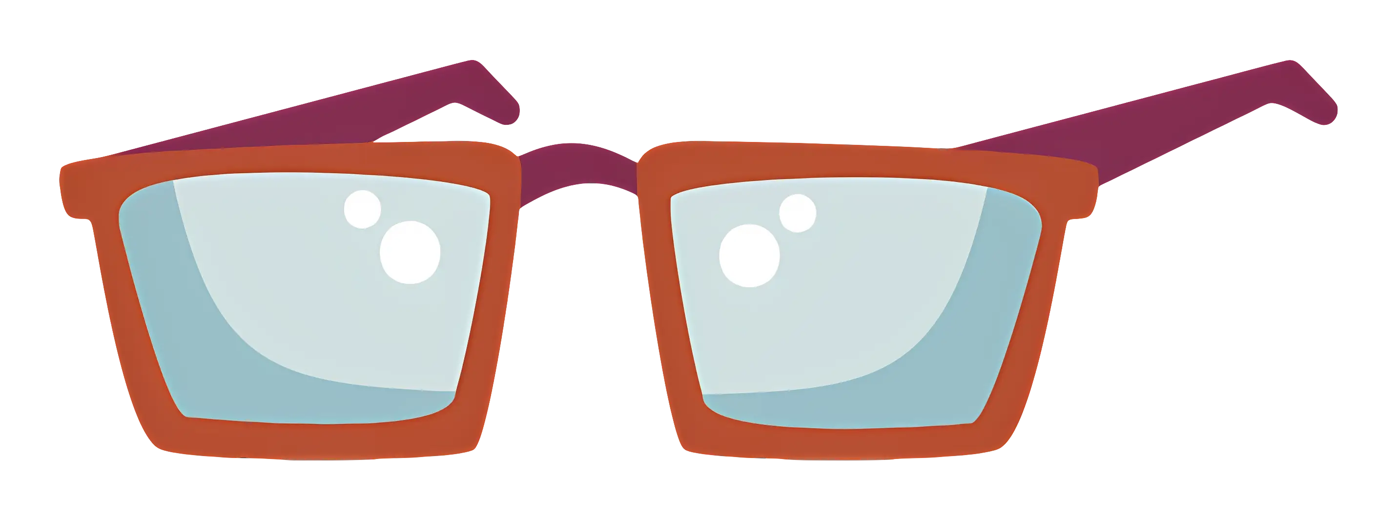 Stylish Red and Violet Eyeglasses