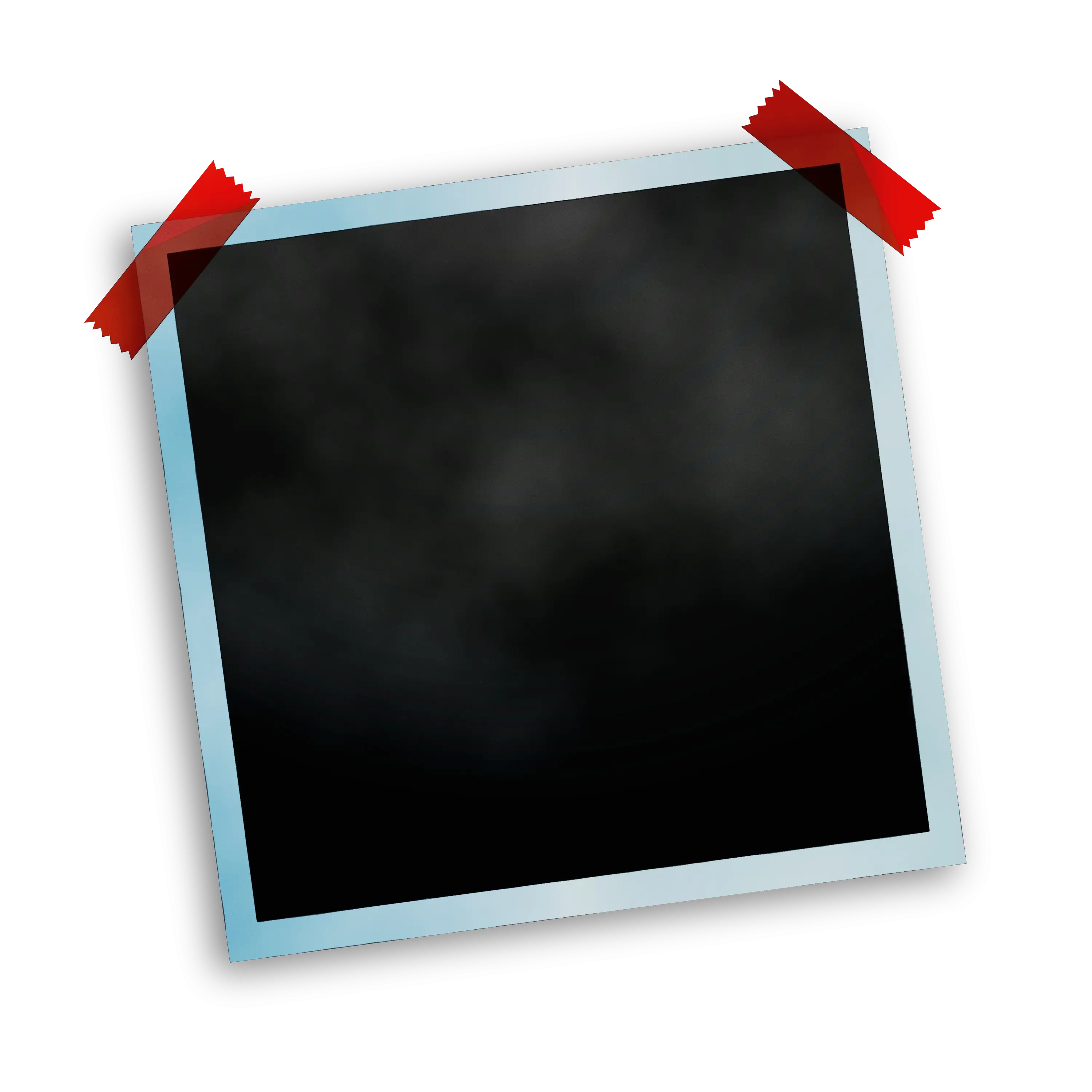 Black Empty Photo Frame with Red Tape