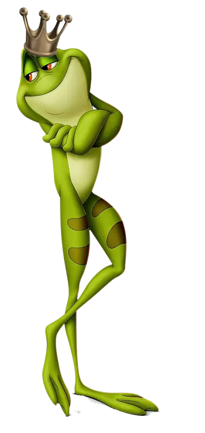 Green Frog with Crown