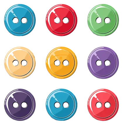 Set of Colorful Buttons