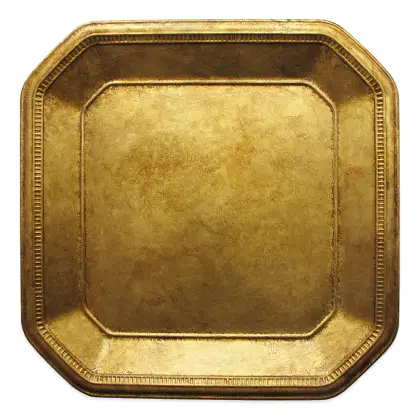 Luxurious Gold Tray with Square Shape