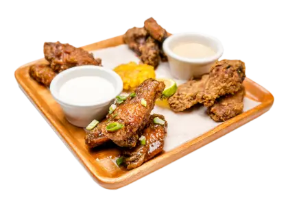 Delicious Chicken Wings with Dips