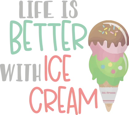 Ice Cream and Typography Art