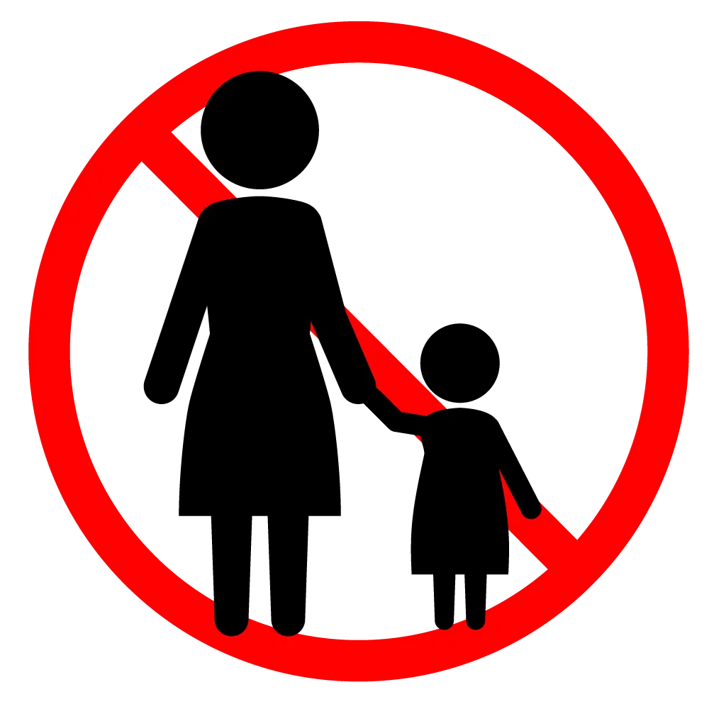 No Children Allowed Sign