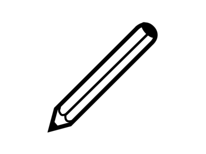 Simple Black Pencil Outline