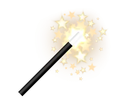Magic Wand with Sparkles