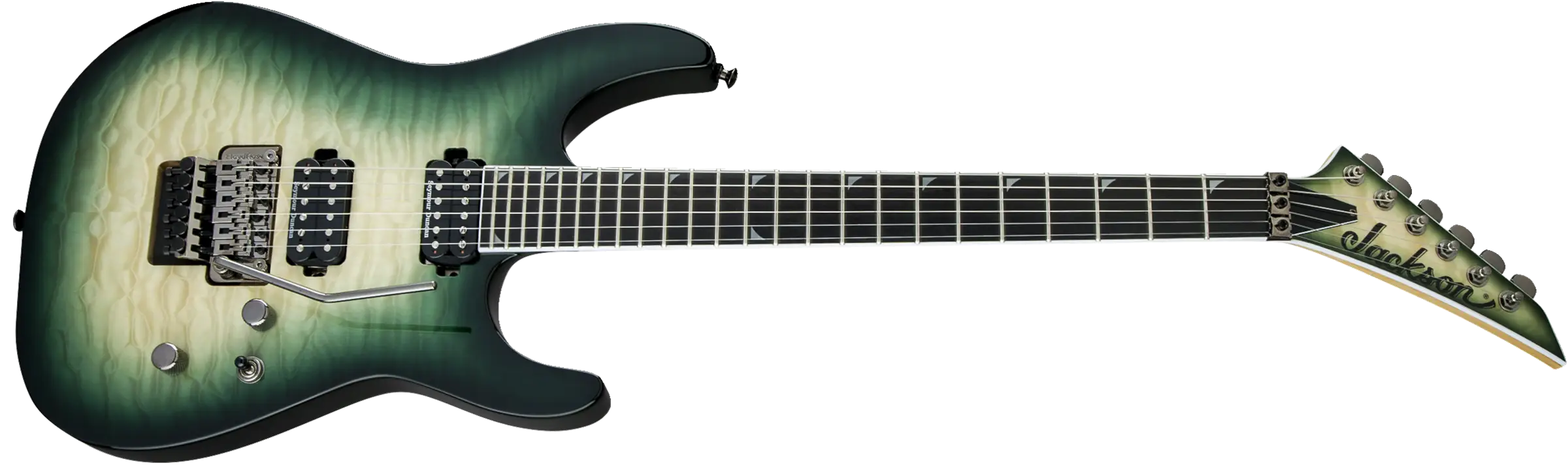 Green Electric Guitar with Strings