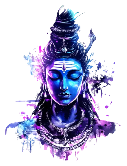 Blue Deity Illustration