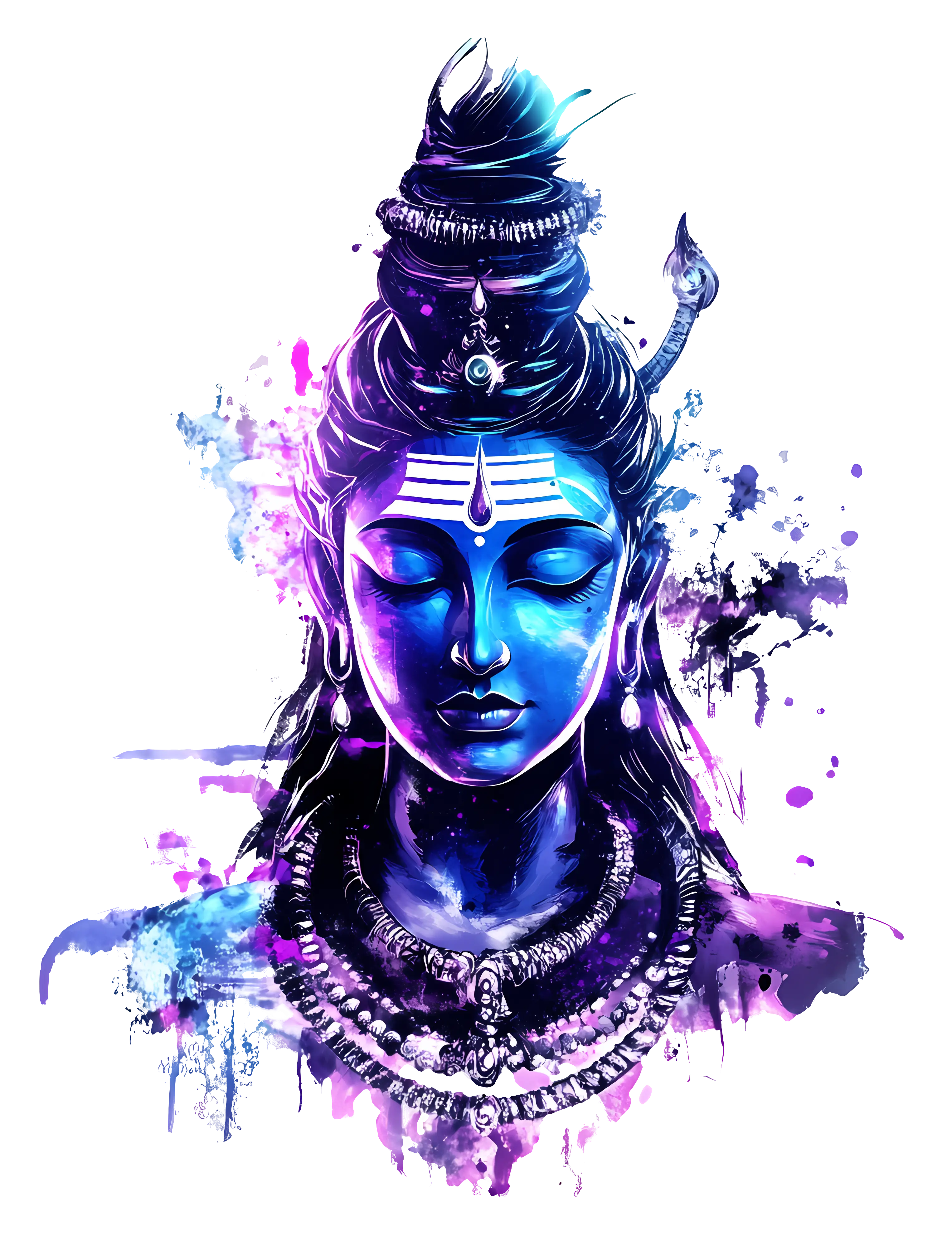 Blue Deity Illustration