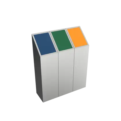 Multi-Color Waste Segregation Bins for Recycling